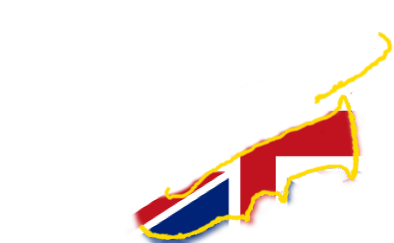 golden saxo logo with United kingdoms flag