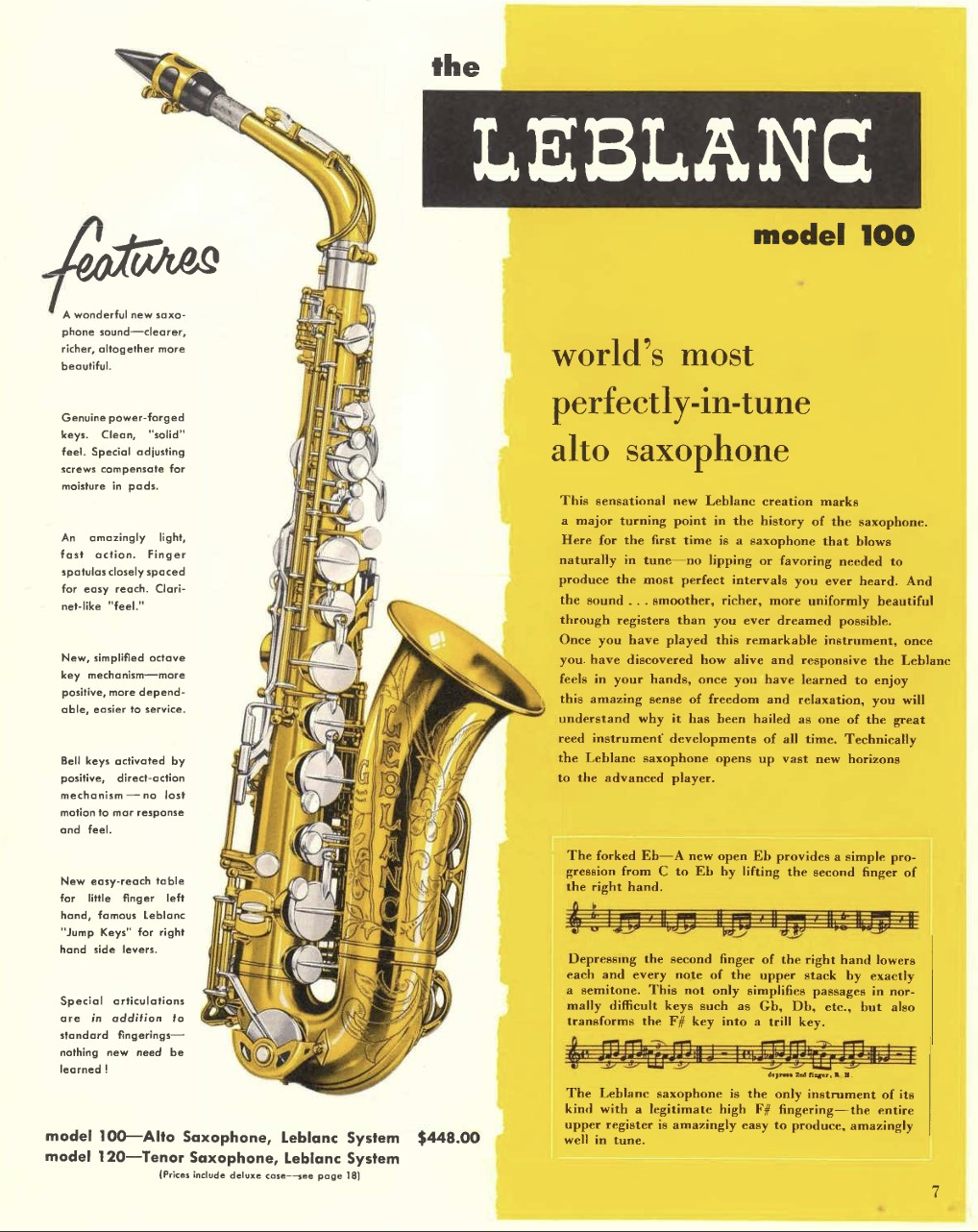 LEBLANC USA catalogue 1953