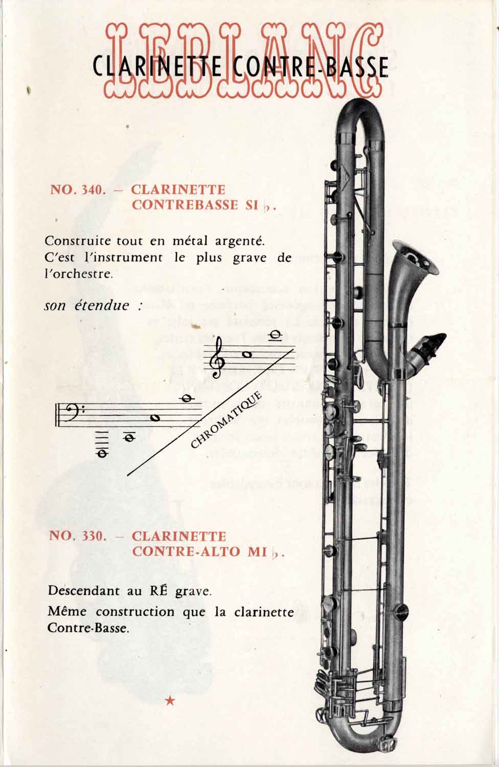 Paperclip contrabass store clarinet